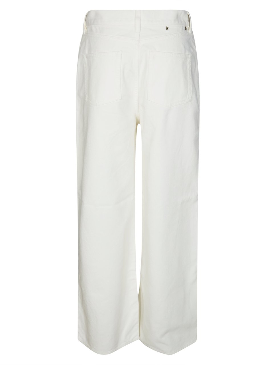 Golden Goose White Cotton Star Rivets Trousers Wit