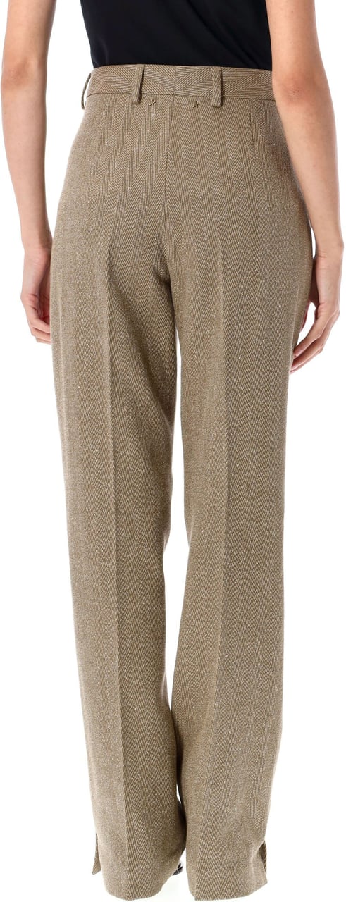 Golden Goose Relaxed Pant Harringbone Wool Golden Brown Bruin