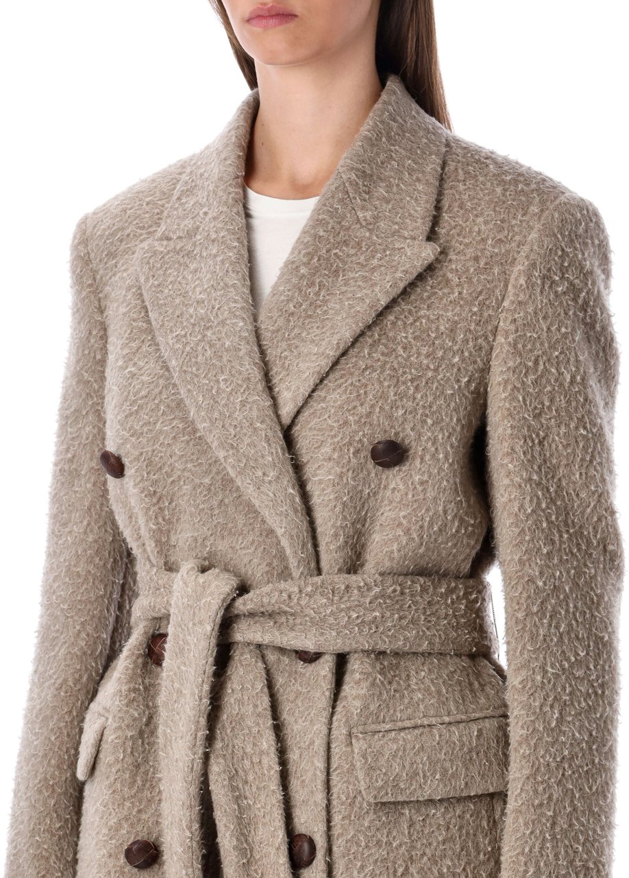 Golden Goose Double Breast Coat Greige Bruin