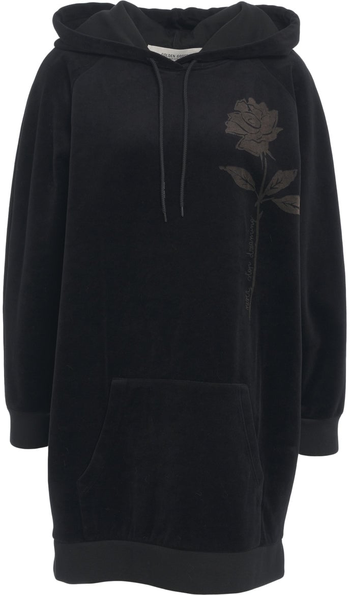 Golden Goose Chenille sweatshirt dress Zwart