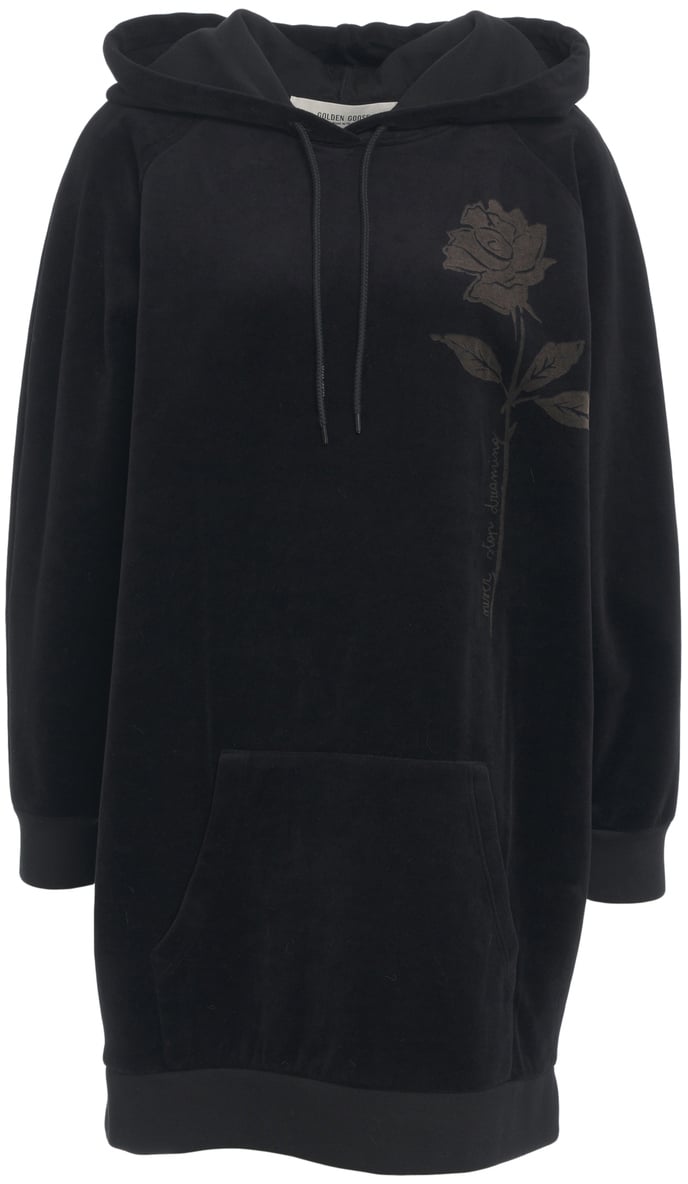 Golden Goose Abito felpa in ciniglia Zwart