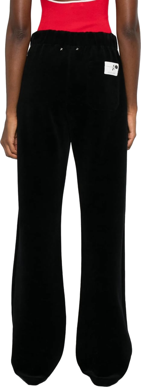 Golden Goose Wide-Leg Cotton Blend Jogging Star Pants Zwart