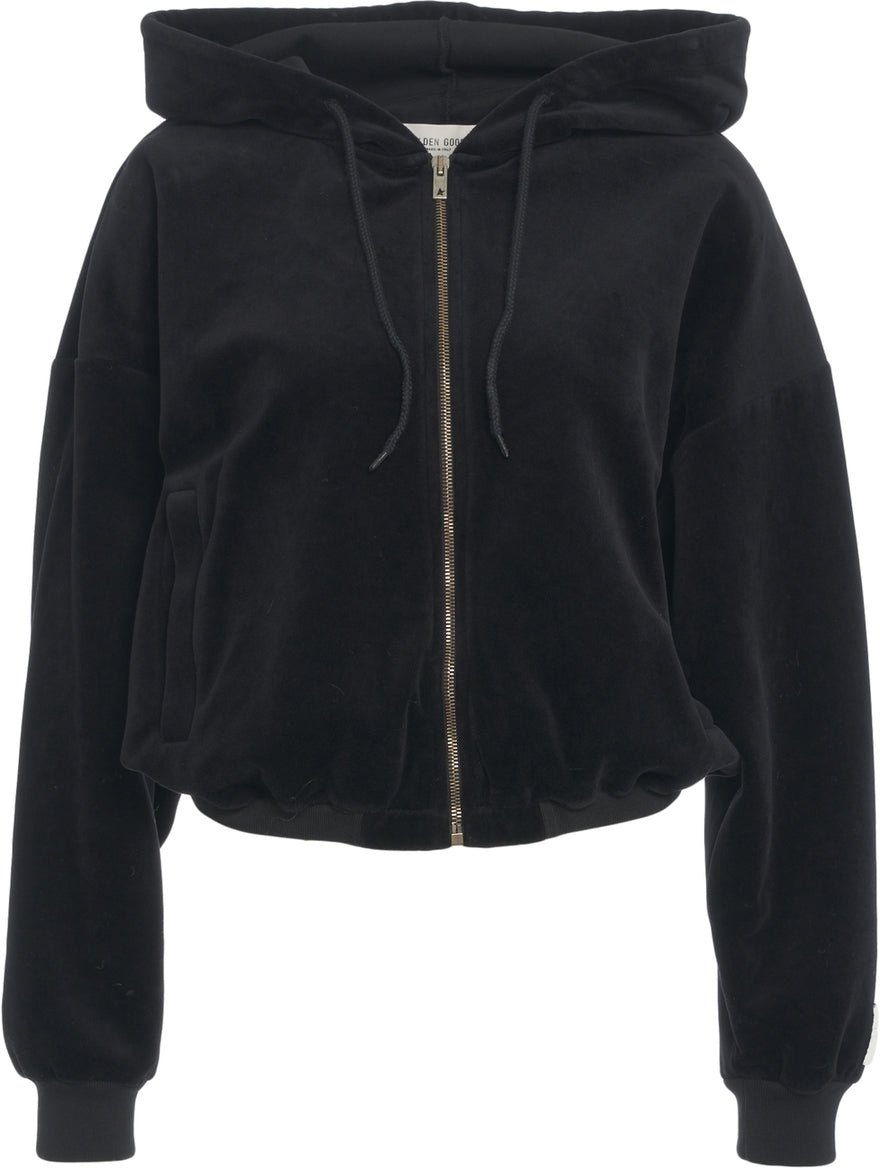Golden Goose Chenille hoodie Zwart