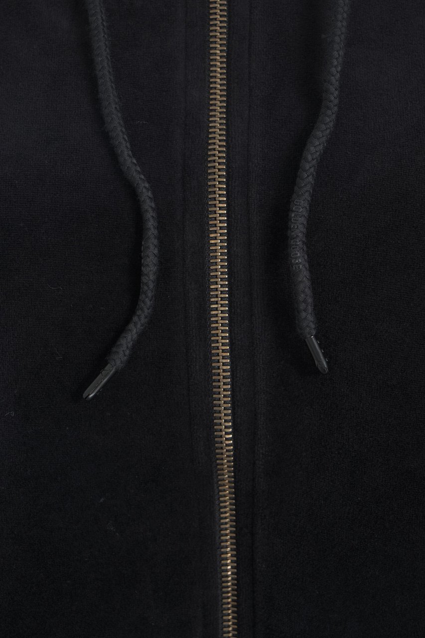 Golden Goose Felpa con cappuccio in ciniglia Zwart