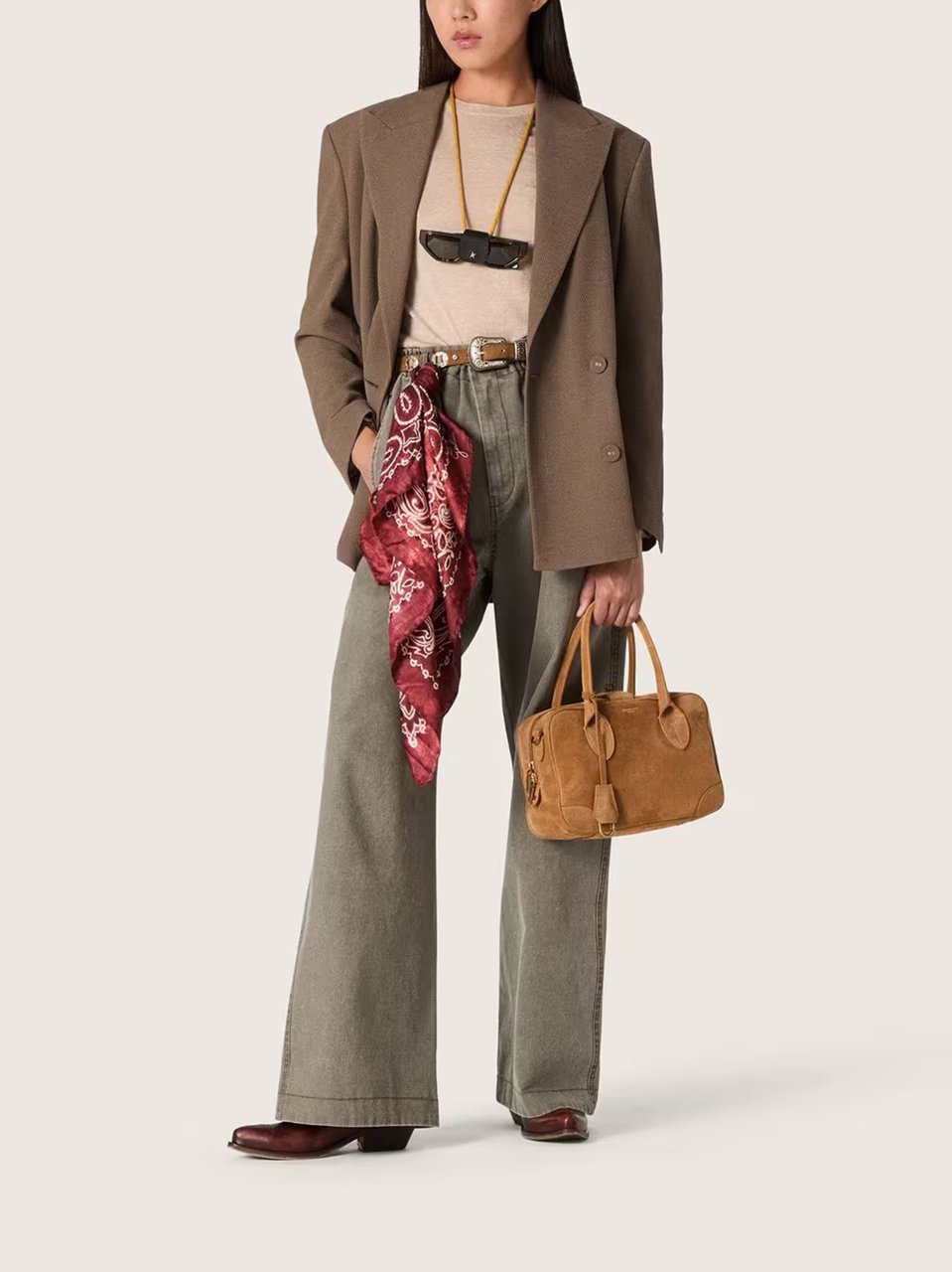 Golden Goose Oversized Double-Breasted Blazer Grijs
