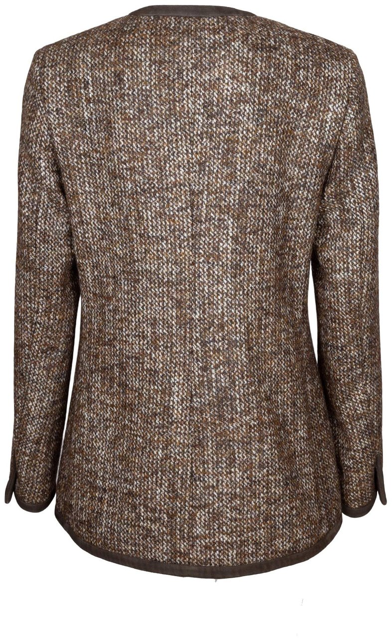 Golden Goose Golden goose journay wool tweed jacket, coffee color Bruin