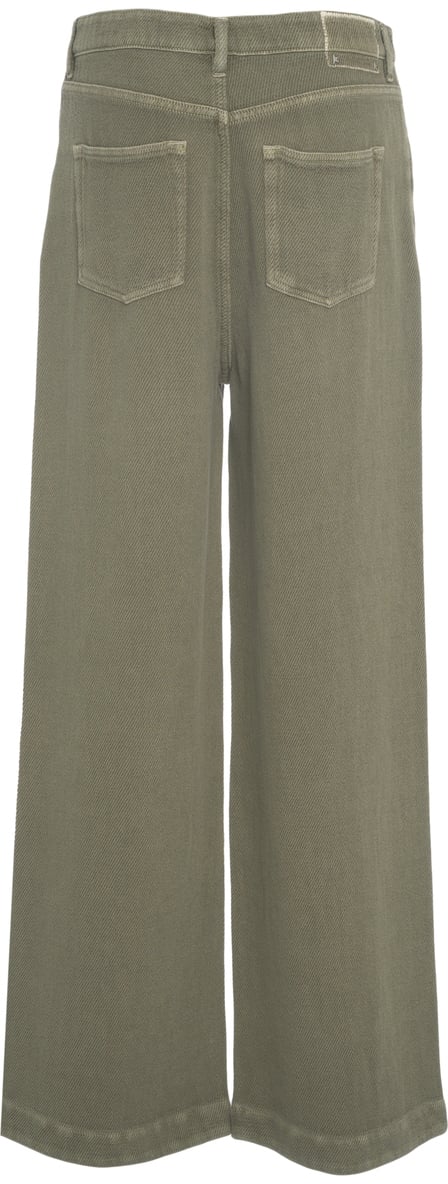 Golden Goose Pantaloni wide leg Groen