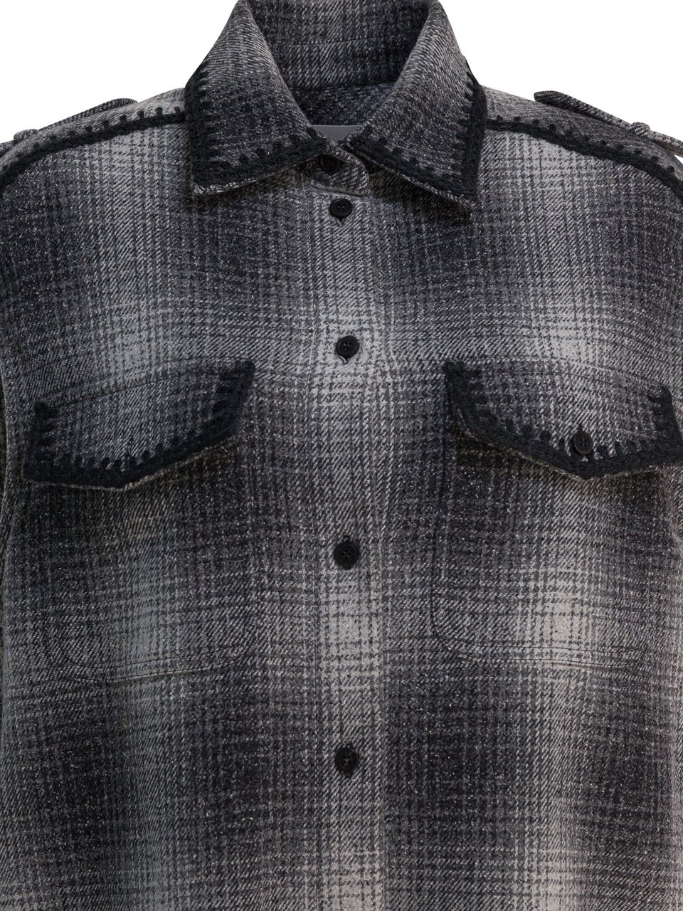 Golden Goose Wool-blend chemisier dress Grijs
