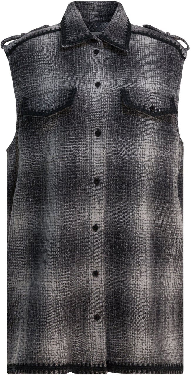 Golden Goose Wool-blend chemisier dress Grijs