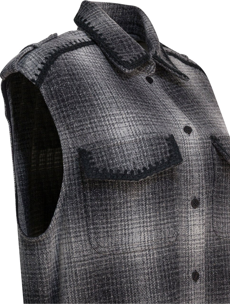 Golden Goose Wool-blend chemisier dress Grijs