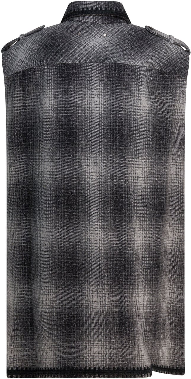Golden Goose Wool-blend chemisier dress Grijs