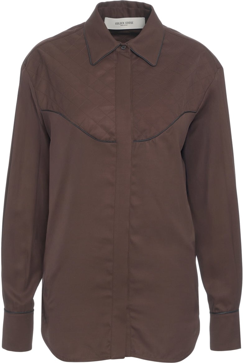 Golden Goose Blouse with quilted details Bruin