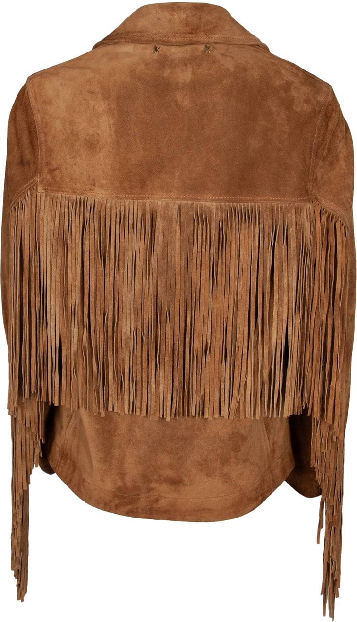 Golden Goose Suede jacket with bangs Bruin