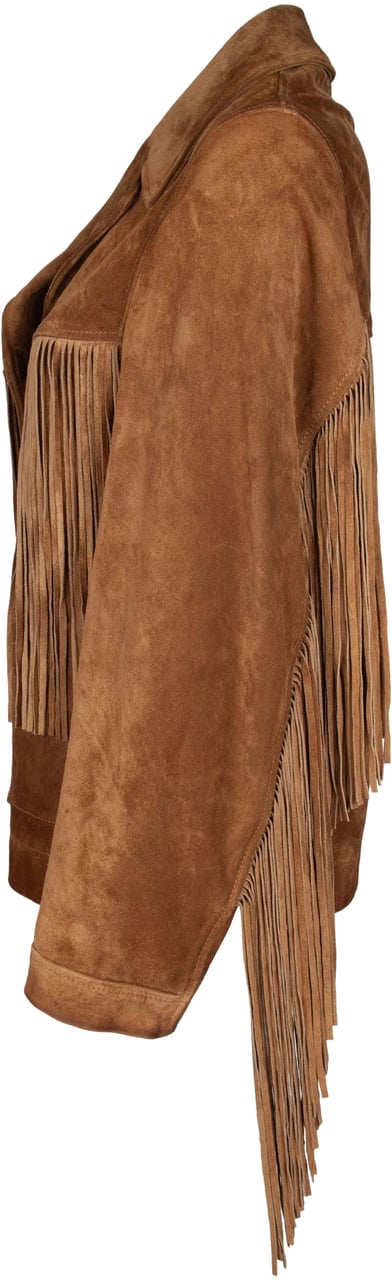 Golden Goose Suede jacket with bangs Bruin