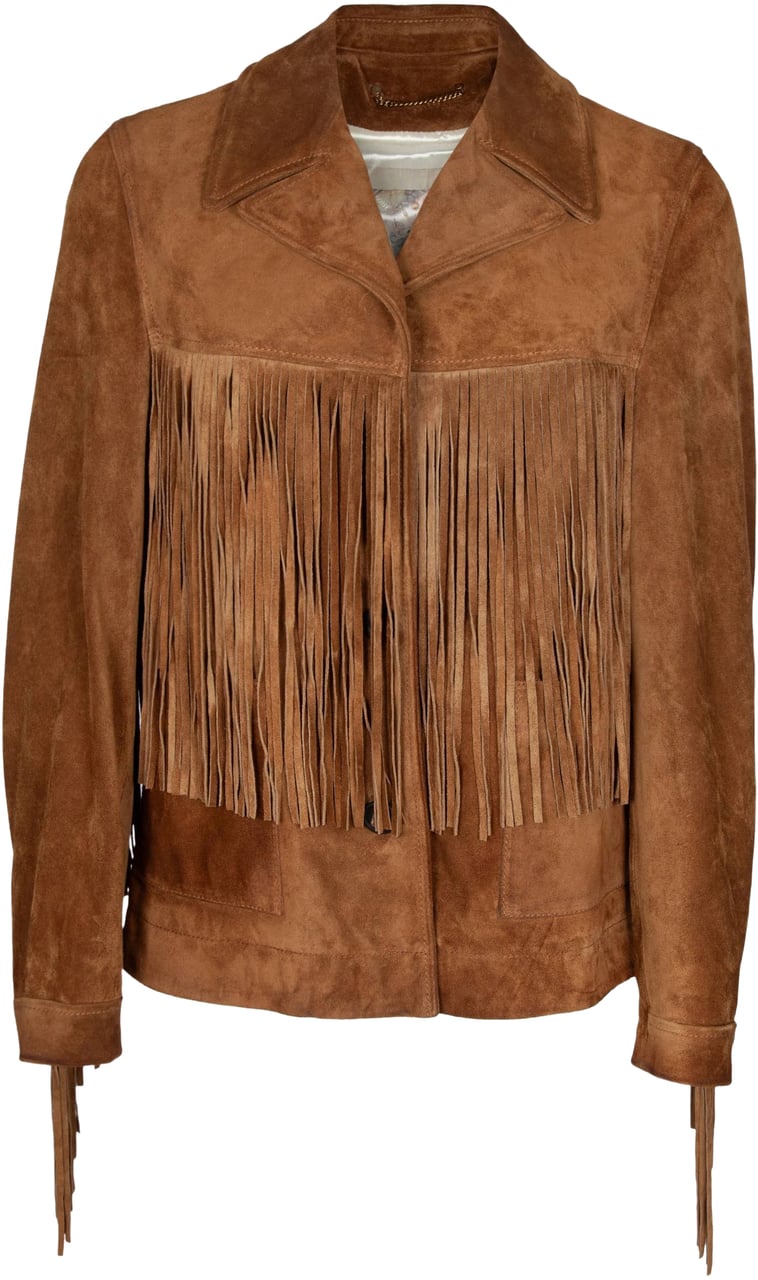 Golden Goose Suede jacket with bangs Bruin