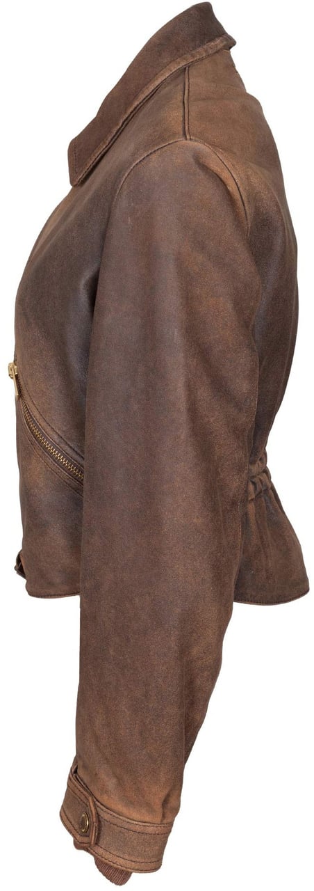 Golden Goose Golden goose journey leather jacket, coffee color Bruin