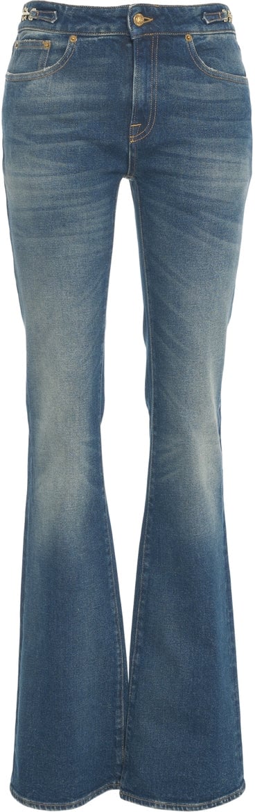 Golden Goose Bootcut jeans with metallic details Blauw