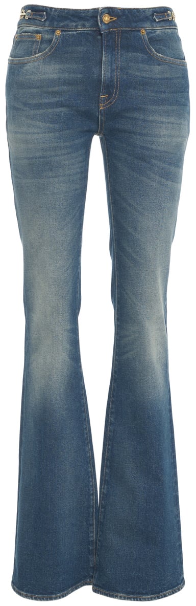 Golden Goose Jeans bootcut con dettagli metallici Blauw