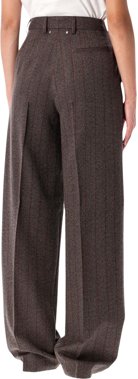 Golden Goose Pant Pin Stripe Cocoa Brwon Bruin