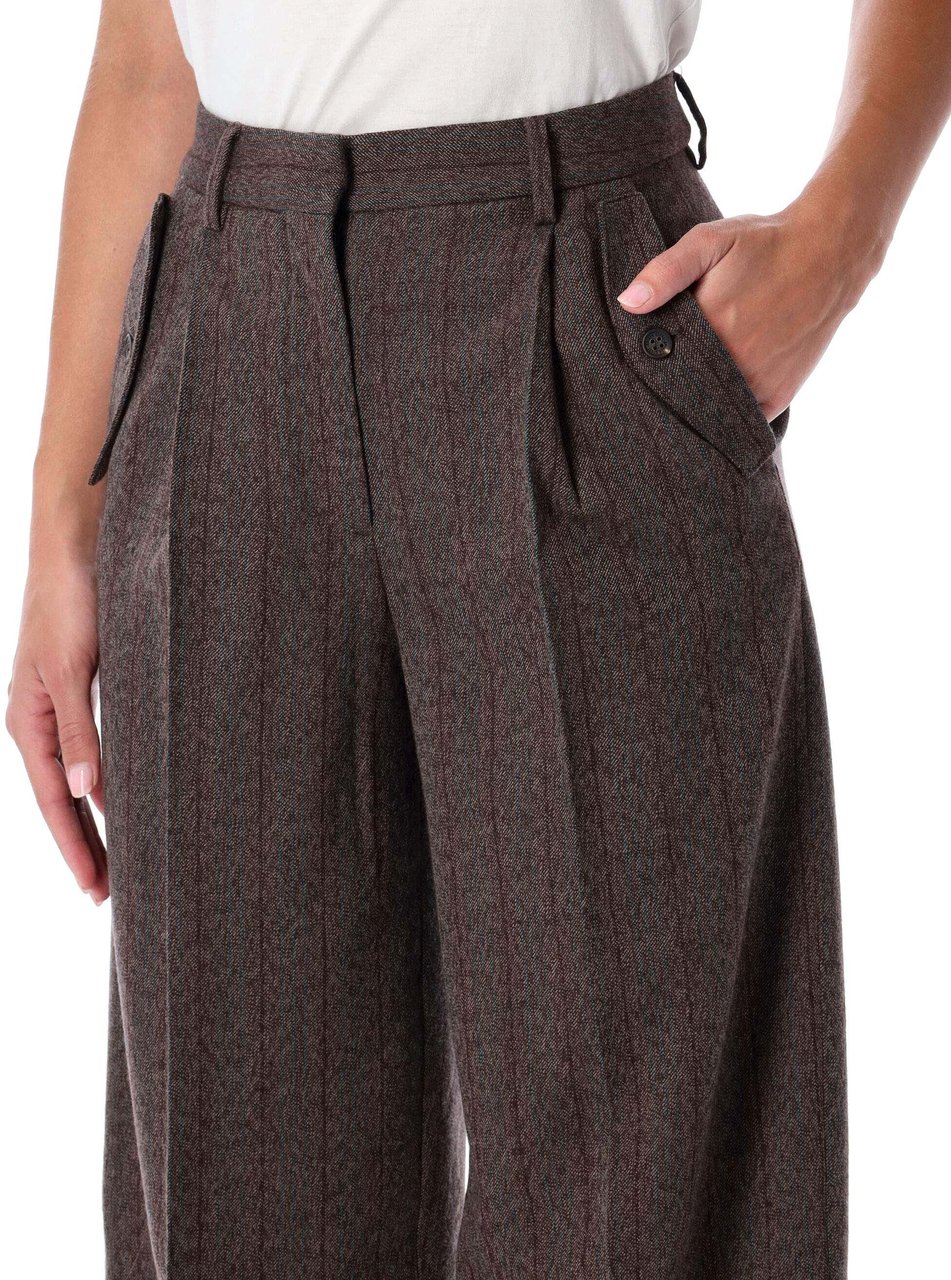 Golden Goose Pant Pin Stripe Cocoa Brwon Bruin