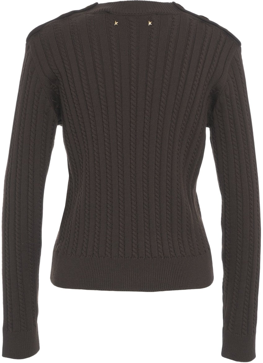 Golden Goose Cable Knit Sweater Bruin