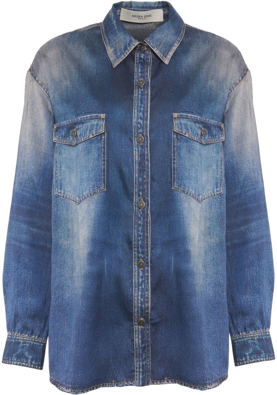 Golden Goose Shirt 'Patty Over' Blauw