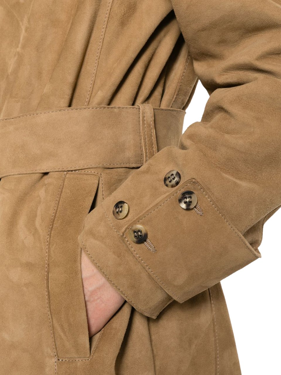 Golden Goose Coats Marrone Chiaro Beige