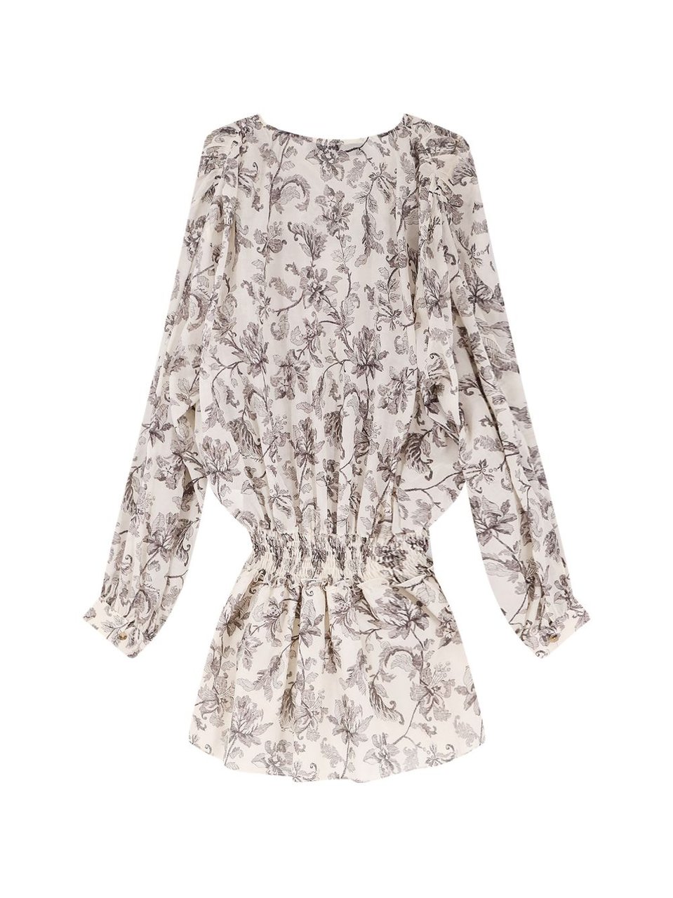 Golden Goose Multicolor Floral Print Cotton Dress Grijs