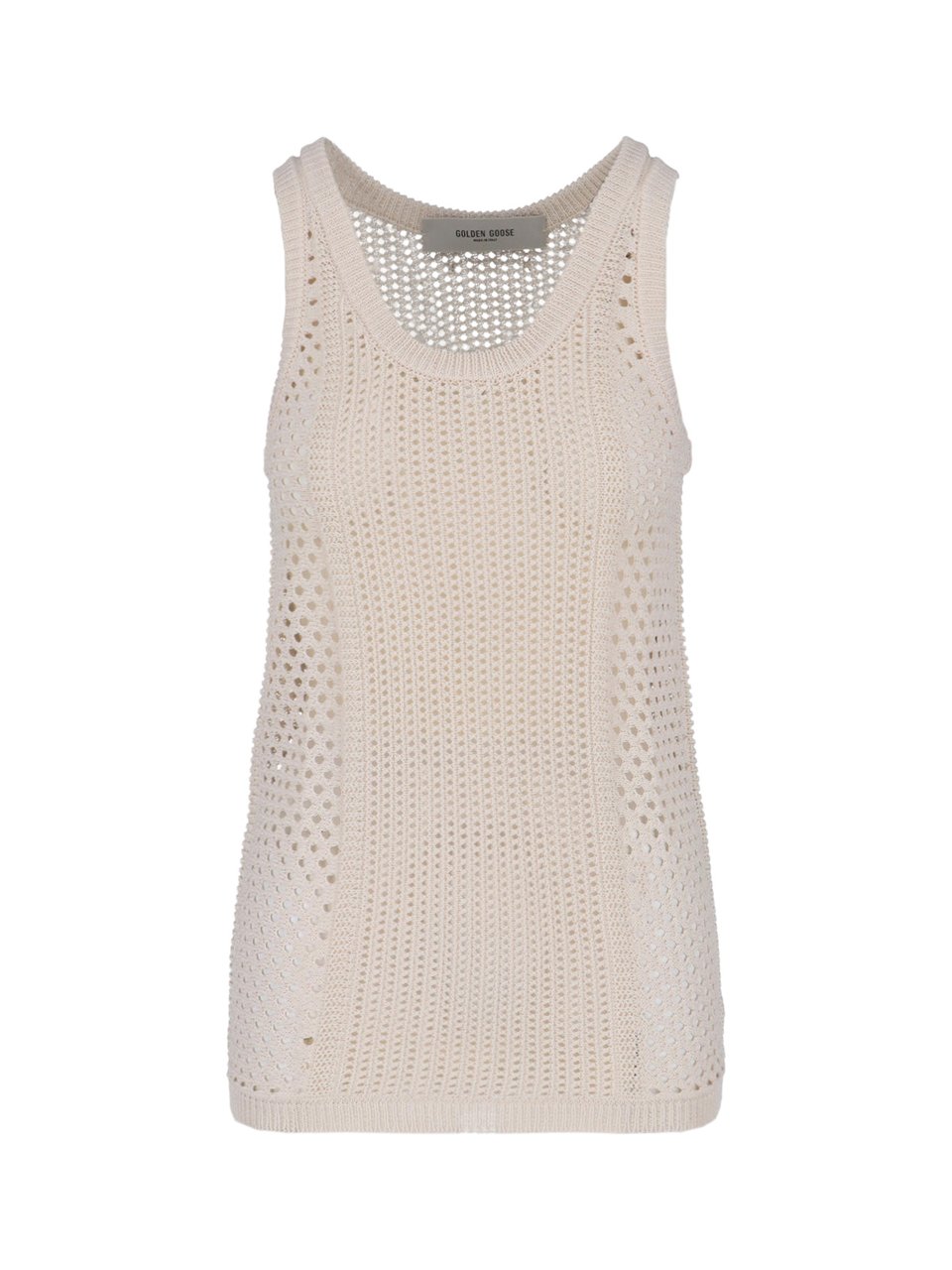 Golden Goose Crisp White Top With Classic Silhouette And Smooth Texture Neutraal