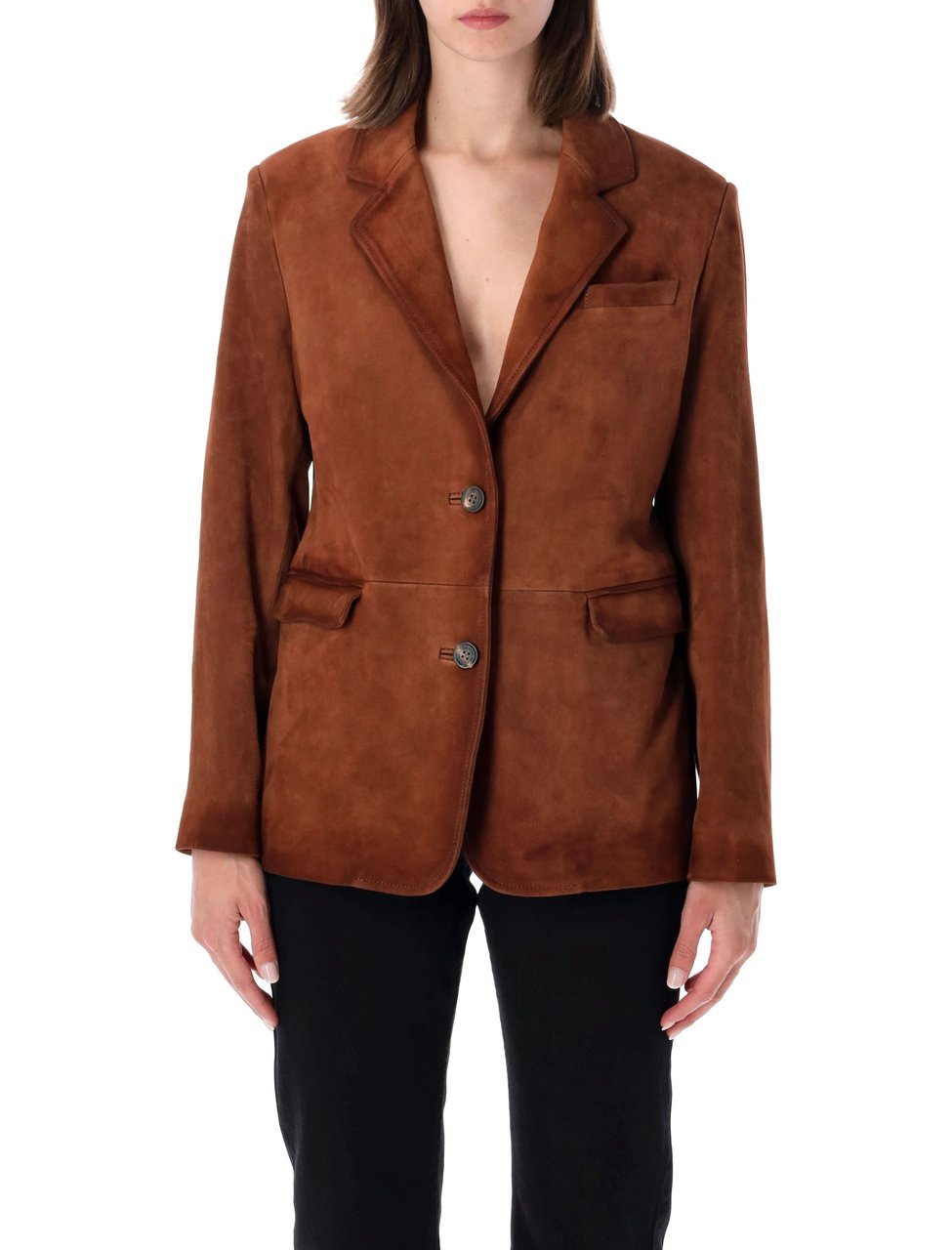 Golden Goose Brown Suede Robin Jacket Rood