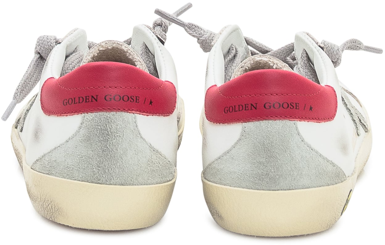 Golden Goose Golden Goose Kids Sneaker Superstar Bianca con Stella Grigia Wit