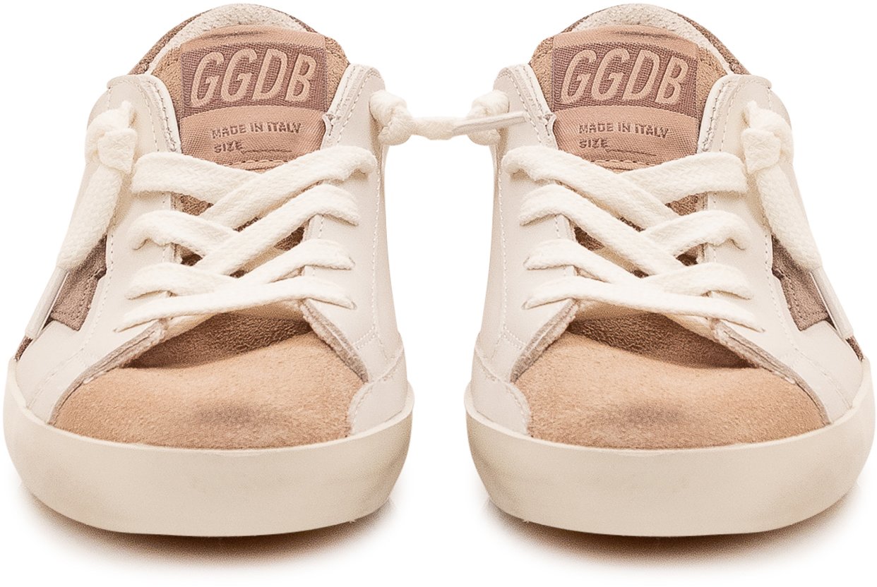 Golden Goose Super Star Sneaker con Glitter Wit