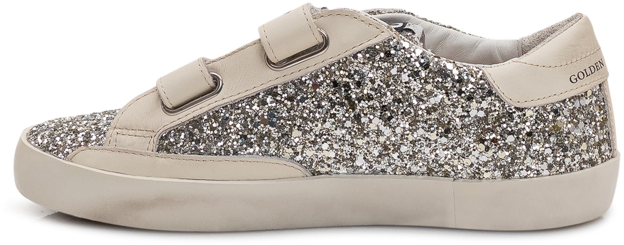 Golden Goose Old School Glitter Zilver