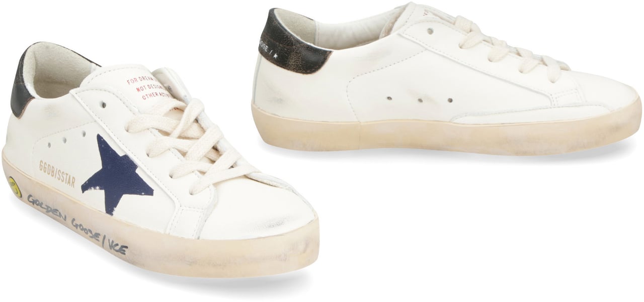 Golden Goose Super-Star leather low-top sneakers Wit