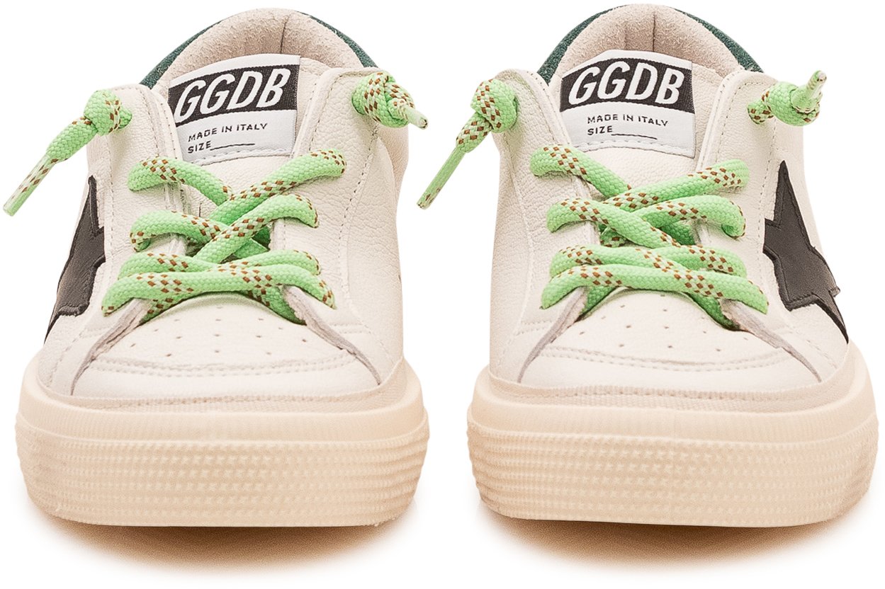 Golden Goose May Sneaker con Lacci a Contrasto Wit