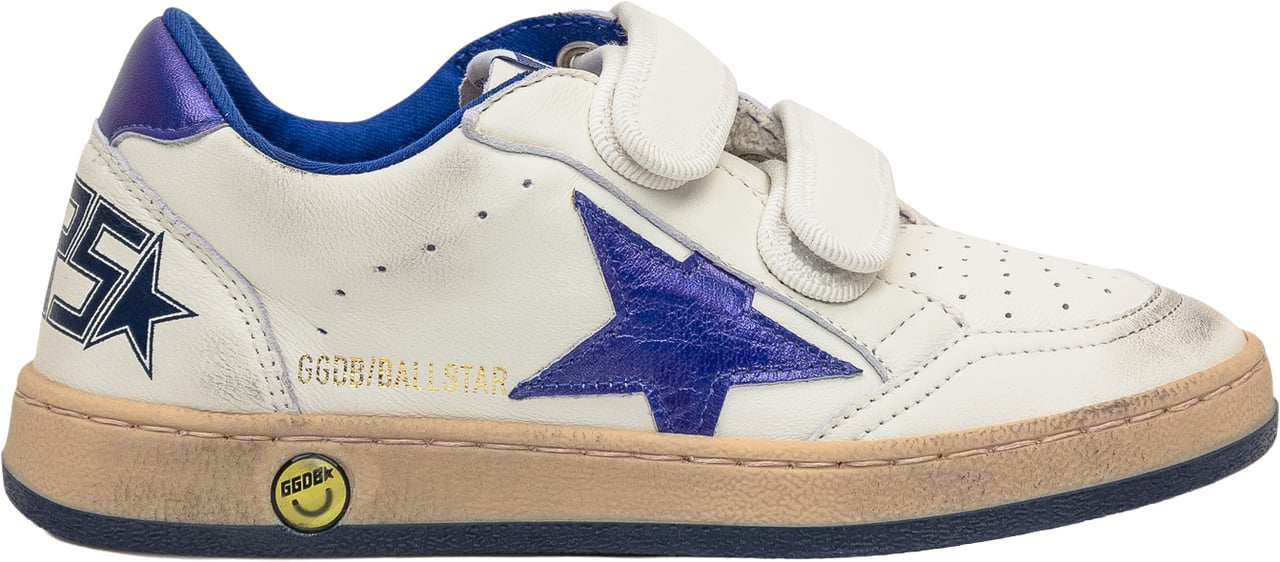 Golden Goose Sneakers Ballstar con Chiusura a Strappo e Inserto a Stella Wit