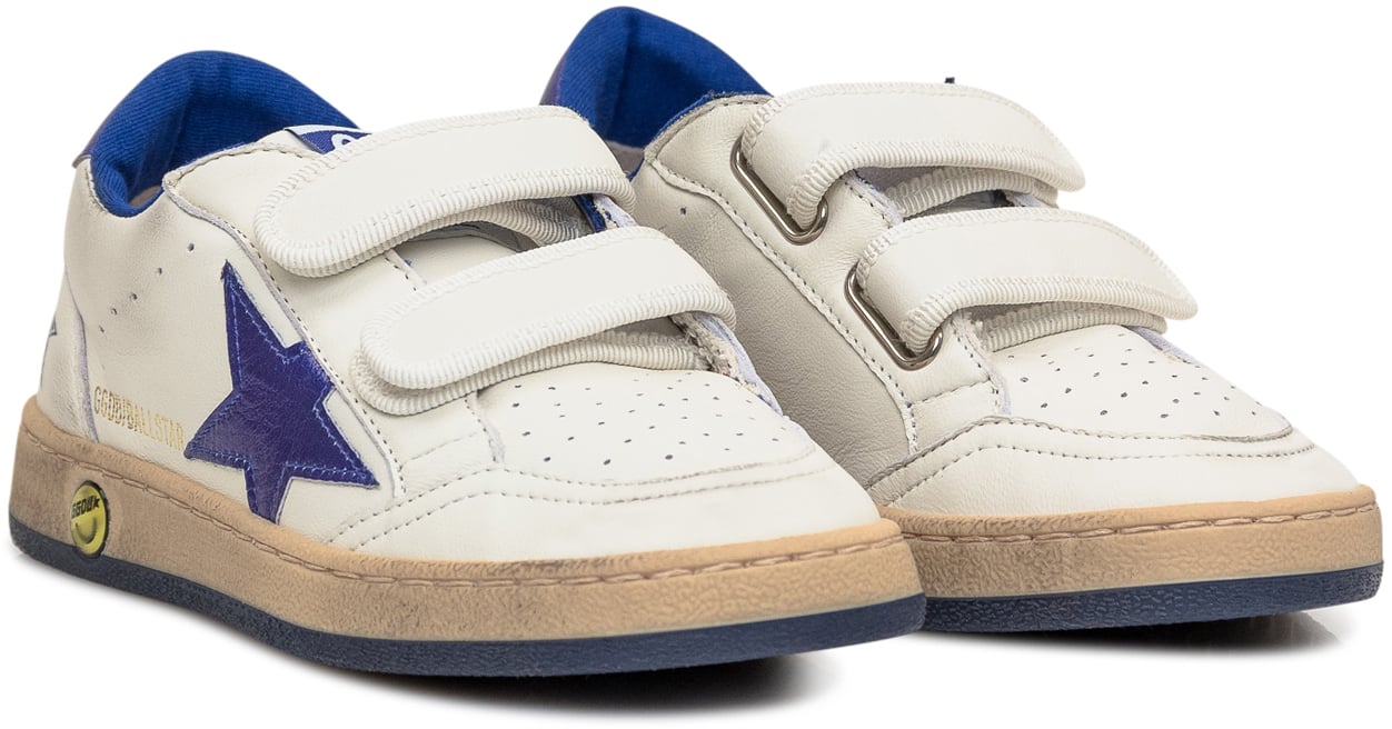 Golden Goose Sneakers Ballstar con Chiusura a Strappo e Inserto a Stella Wit