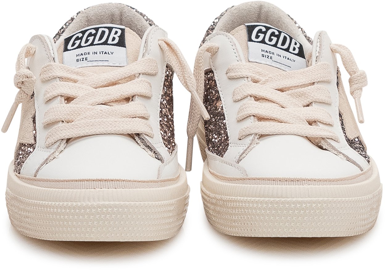 Golden Goose May Leather And Glitt Wit