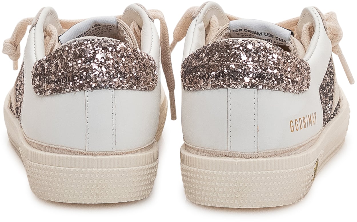 Golden Goose May Leather And Glitt Wit