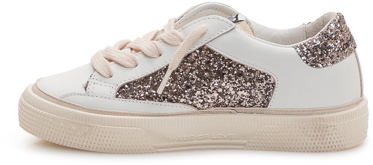 Golden Goose May Leather And Glitt Wit