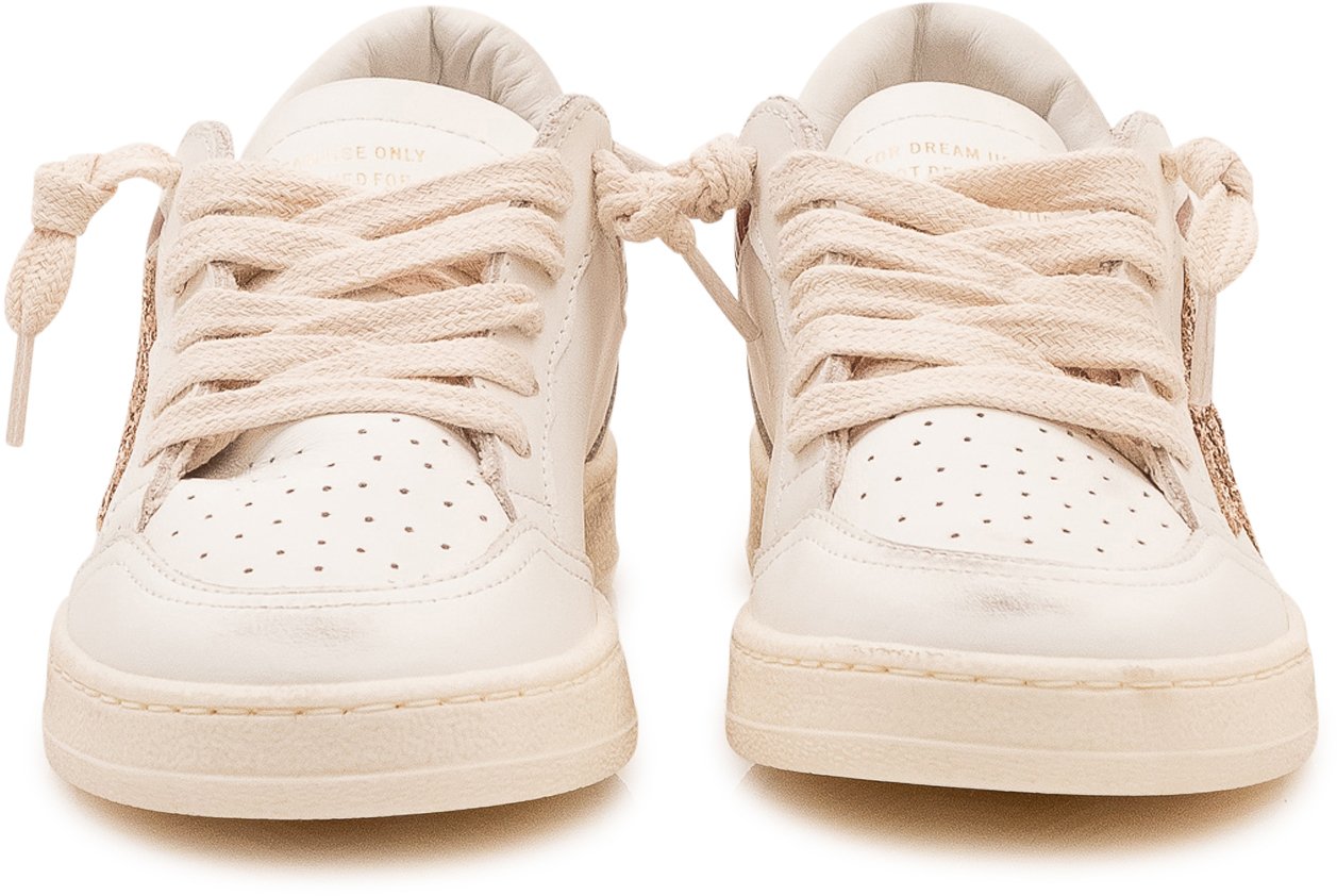 Golden Goose Ball Star Sneaker con Stella Glitterata Wit