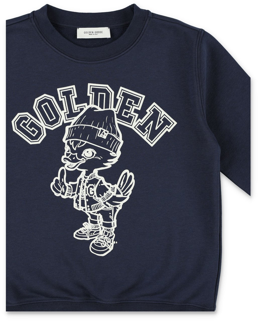 Golden Goose Fleece Logo Duck Blu Navy