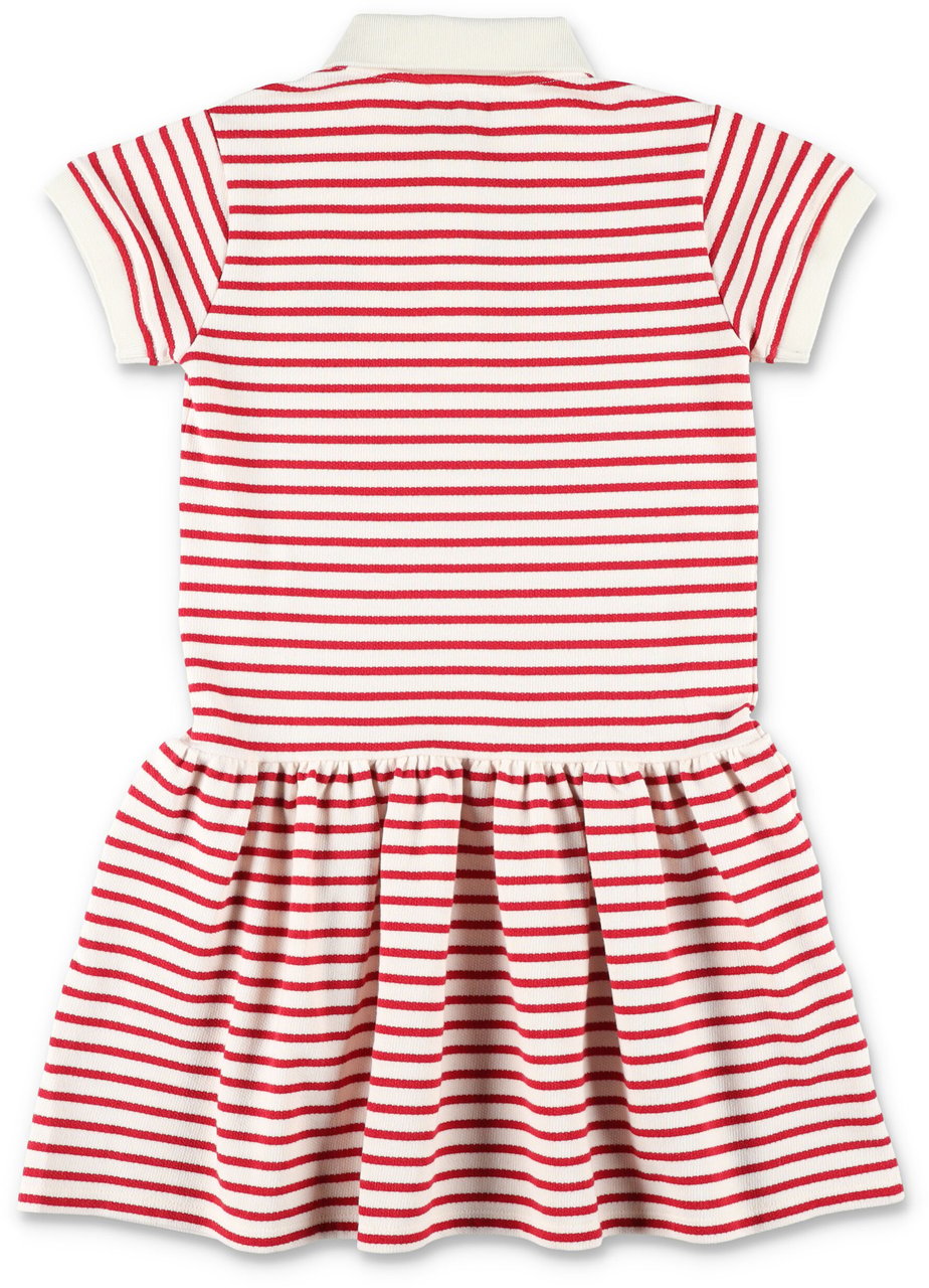 Golden Goose Polo Dress Stripes Artic Wolf/Red Divers