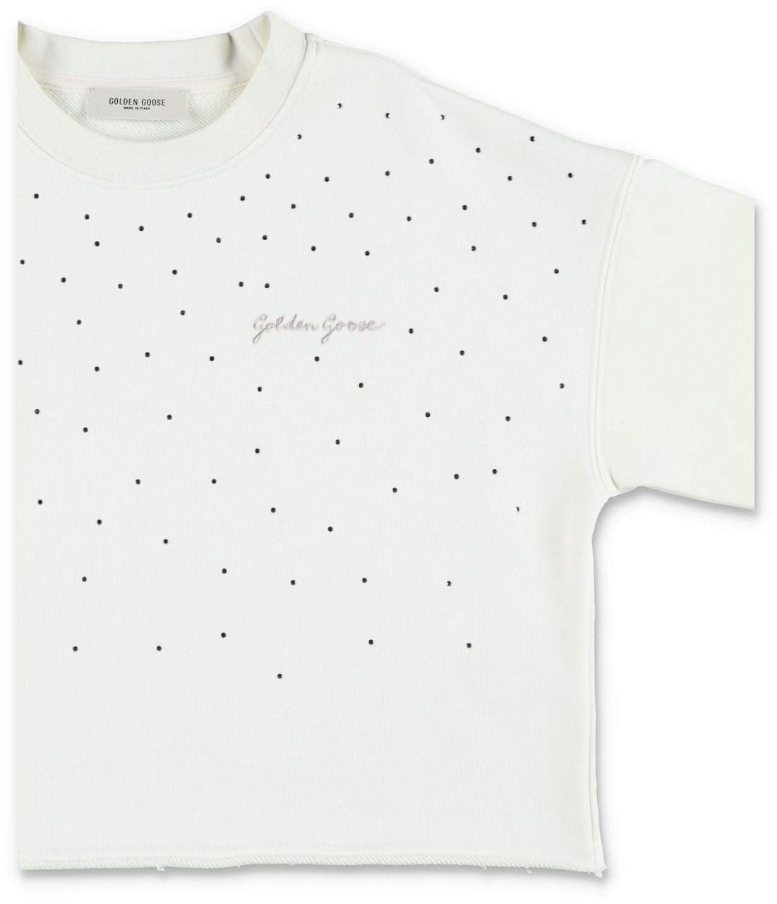Golden Goose Fleece Crop Heritage White Wit