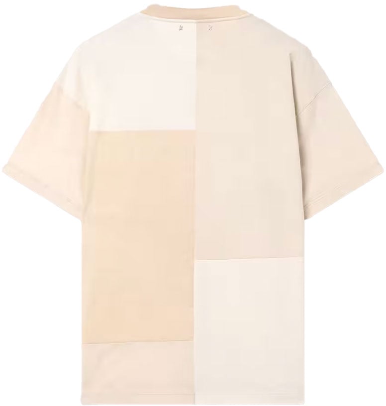 Golden Goose t shirt golden goose patchwork coton blanc beige Beige