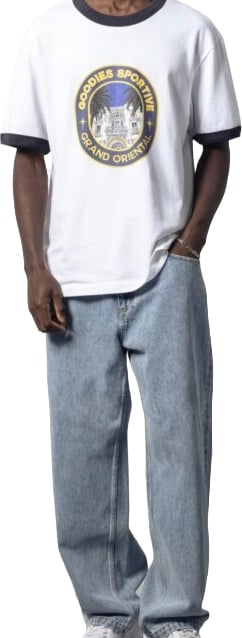 Goodies Sportive Goodies Sportive - Grand oriental ringer tee - GORT26 - White Navy Wit