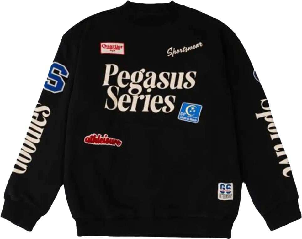 Goodies Sportive - Multipatches premium crewneck - MPPC26 - Black Zwart