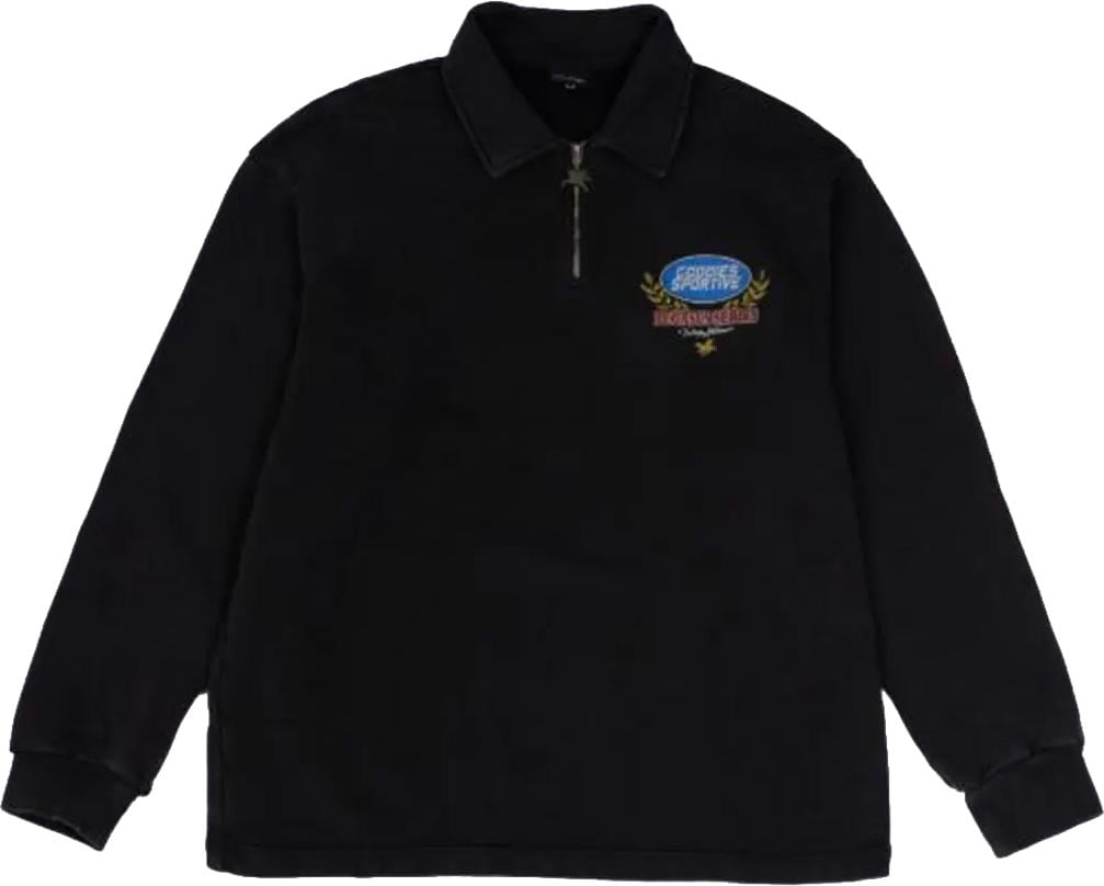 Goodies Sportive - Premium washed fadeout halfzipper - PWFH26 - Black fadeout Zwart