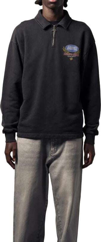 Goodies Sportive - Premium washed fadeout halfzipper - PWFH26 - Black fadeout Zwart