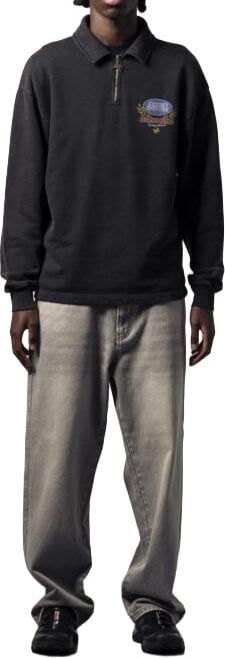 Goodies Sportive - Premium washed fadeout halfzipper - PWFH26 - Black fadeout Zwart
